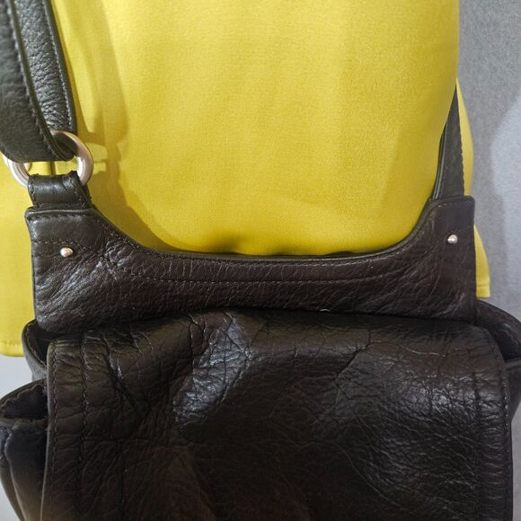 Osgoode Marley RFID Leather Travel Crossbody Organizer Bag Dark Brown Purse - Picture 10 of 12